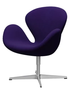 Svanen, sort læder/aluminium af Arne Jacobsen<Fritz Hansen Online