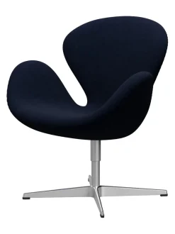 Svanen, sort læder/aluminium af Arne Jacobsen<Fritz Hansen Online