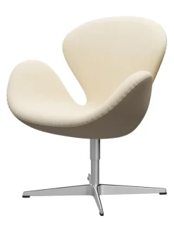 Svanen, sort læder/aluminium af Arne Jacobsen<Fritz Hansen Online