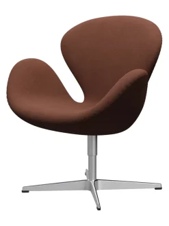 Svanen, sort læder/aluminium af Arne Jacobsen<Fritz Hansen Online