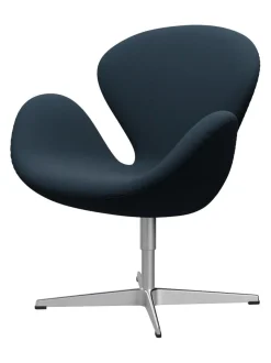 Svanen, sort læder/aluminium af Arne Jacobsen<Fritz Hansen Online