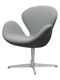 Svanen, sort læder/aluminium af Arne Jacobsen<Fritz Hansen Online