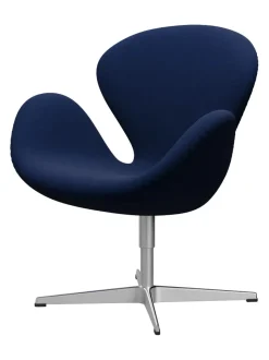 Svanen, sort læder/aluminium af Arne Jacobsen<Fritz Hansen Online