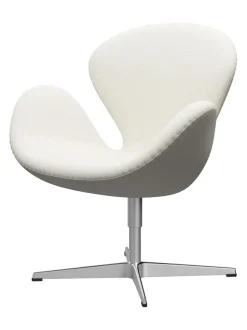 Svanen, sort læder/aluminium af Arne Jacobsen<Fritz Hansen Online