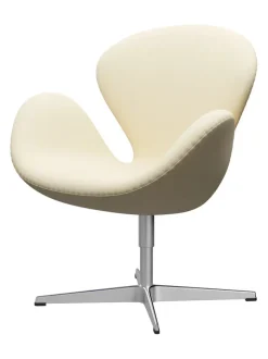 Svanen, sort læder/aluminium af Arne Jacobsen<Fritz Hansen Online