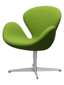 Svanen, sort læder/aluminium af Arne Jacobsen<Fritz Hansen Online