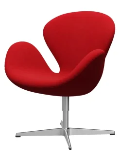 Svanen, sort læder/aluminium af Arne Jacobsen<Fritz Hansen Online