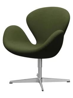 Svanen, sort læder/aluminium af Arne Jacobsen<Fritz Hansen Online