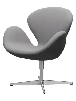 Svanen, sort læder/aluminium af Arne Jacobsen<Fritz Hansen Online