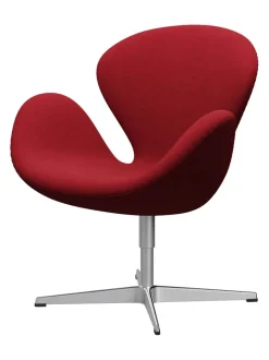 Svanen, sort læder/aluminium af Arne Jacobsen<Fritz Hansen Online