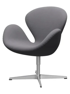 Svanen, sort læder/aluminium af Arne Jacobsen<Fritz Hansen Online