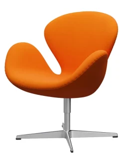 Svanen, sort læder/aluminium af Arne Jacobsen<Fritz Hansen Online