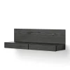Tana Wall Mounted Media Module, black stained oak fra<New Works Outlet