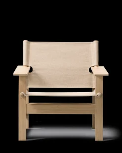 The Canvas Chair, lys olieret eg natur canvas af Børge Mogensen<Fredericia Furniture Hot