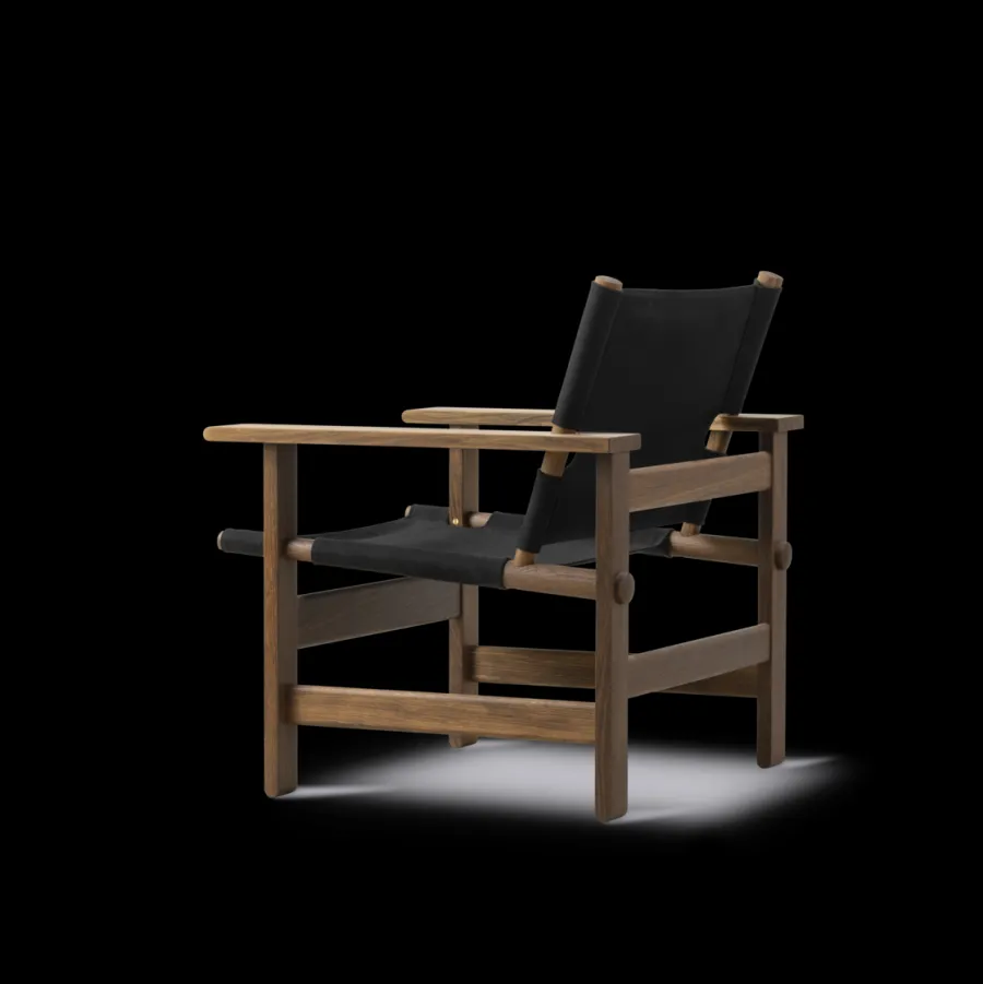 The Canvas Chair, lys olieret eg natur canvas af Børge Mogensen<Fredericia Furniture Hot