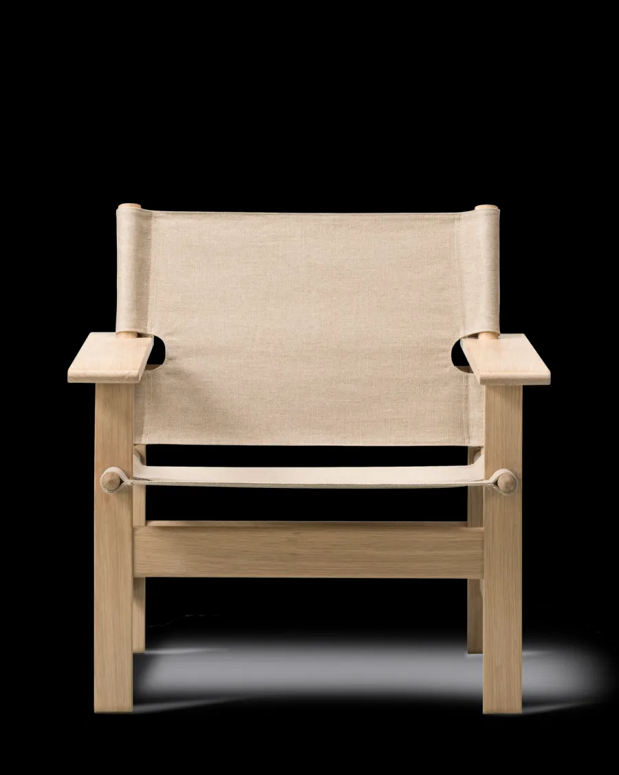The Canvas Chair, røget eg sort canvas af Børge Mogensen<Fredericia Furniture Discount