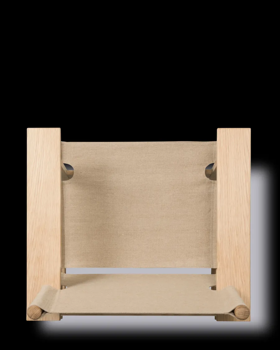 The Canvas Chair, røget eg sort canvas af Børge Mogensen<Fredericia Furniture Discount