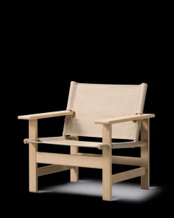 The Canvas Chair, røget eg sort canvas af Børge Mogensen<Fredericia Furniture Discount