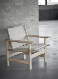 The Canvas Chair, sæbebehandlet eg natur canvas af Børge Mogensen<Fredericia Furniture Online