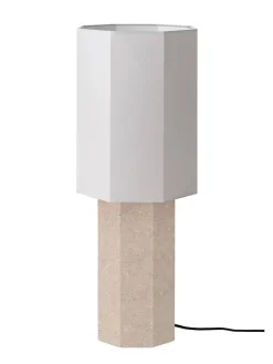 The Eight Over Eight Lamp Large, beige travertine fra<Louise Roe Clearance