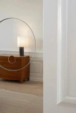 The Eight Over Eight Lamp Small, beige travertine fra<Louise Roe Hot