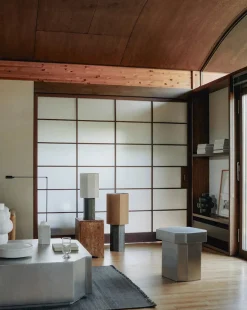 The Eight Over Eight Lamp Large, white marble fra<Louise Roe Best