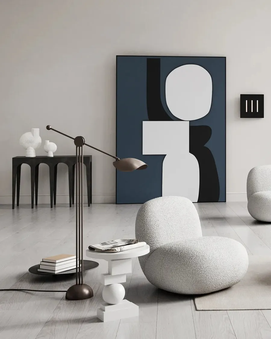 Toe Chair Flat, bouclé fra<101 Copenhagen