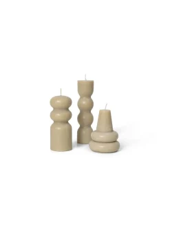 Torno Candles Sand, Set of 3 fra<Ferm Living Hot