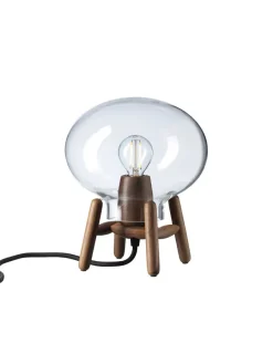 U6 Mini Hiti Bordlampe, klart glas/sort eg fra<FDB Møbler New
