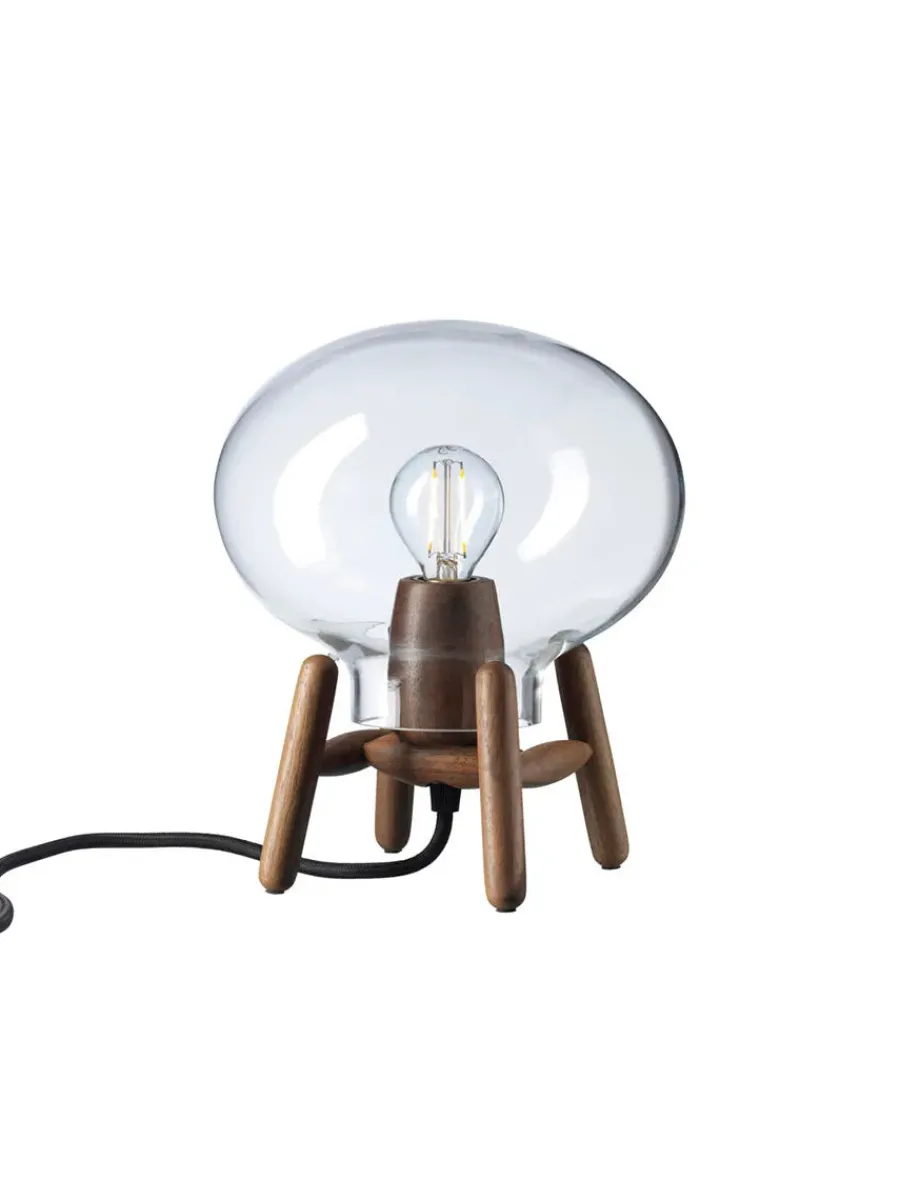 U6 Mini Hiti Bordlampe, klart glas/sort eg fra<FDB Møbler New