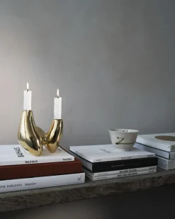 Unity Candleholder, gold fra<Hein Studio