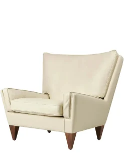 V11 Lounge Chair, smooth leather cream fra<GUBI Hot