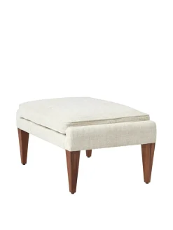 V11 Ottoman, smooth leather cream fra<GUBI Clearance