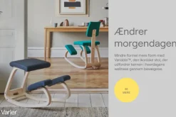 Variable Balans Stol, light brown wood/reflect 984 fra<Variér Best