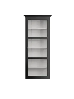 Væghængt Vitrineskab Classic V4, sort fra<Lindebjerg Design New