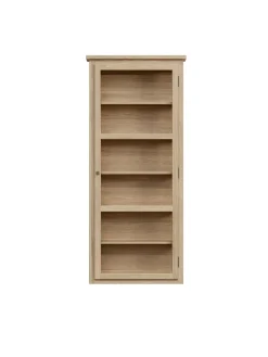 Væghængt Vitrineskab N4, light oak fra<Lindebjerg Design Hot