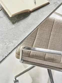 453 Swivel+ Chair m/hjul, camel læder fra<Vipp