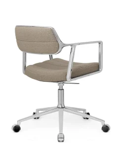 453 Swivel+ Chair m/hjul, camel læder fra<Vipp