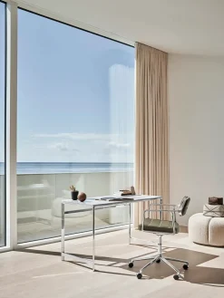 453 Swivel+ Chair m/hjul, camel læder fra<Vipp