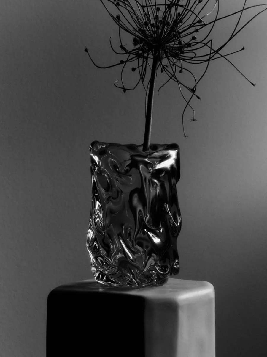 Virelle Vase Clear H24 fra<Ferm Living Discount