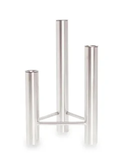 VISTA vase og lysestage, mat stål fra Kay Bojesen<Kay Bojesen Denmark New