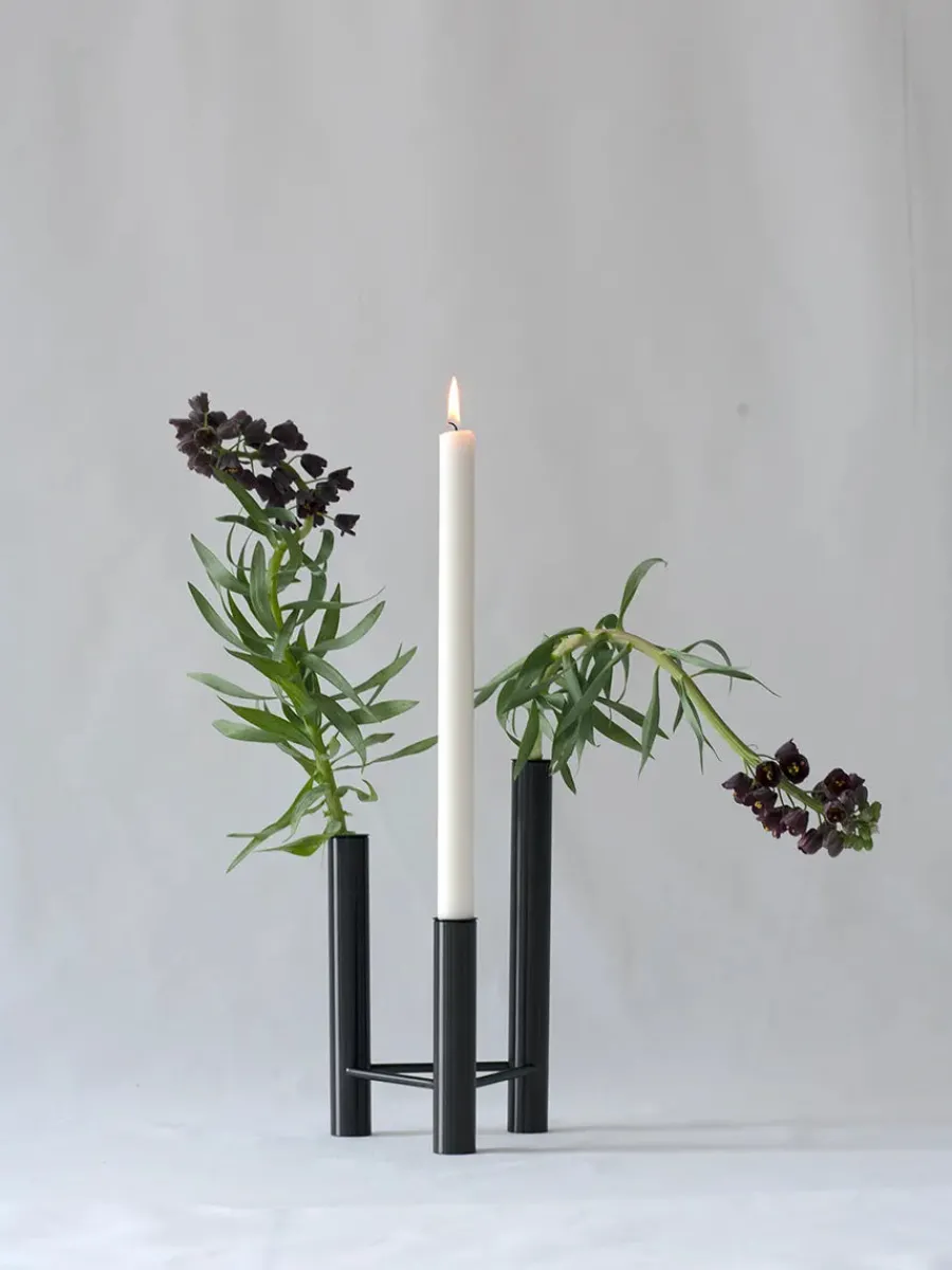 VISTA vase og lysestage, sort fra Kay Bojesen<Kay Bojesen Denmark Outlet
