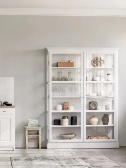 Vitrineskab Classic V2, hvid fra<Lindebjerg Design