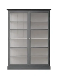 Vitrineskab Classic V2, lys grå fra<Lindebjerg Design