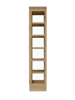 Vitrineskab N2, light oak fra<Lindebjerg Design