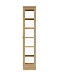 Vitrineskab N1, light oak fra<Lindebjerg Design Outlet