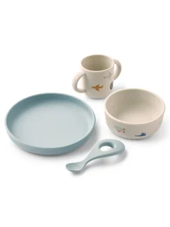 Vivi Printed Tableware Set, dream/ecru fra<Liewood Best