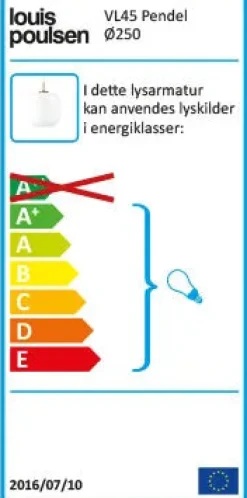 VL45 Radiohuspendel 250, pale yellow fra<Louis Poulsen Best