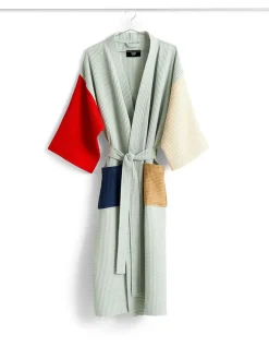 Waffle Badekåbe, dusty blue multi fra<HAY Hot