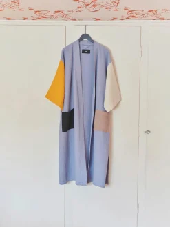 Waffle Badekåbe, dusty blue multi fra<HAY Hot